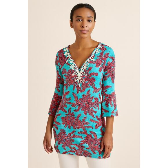 Lilly Pulitzer Westley Tunic – Cerulean Blue – Size Small - Picture 3 of 7